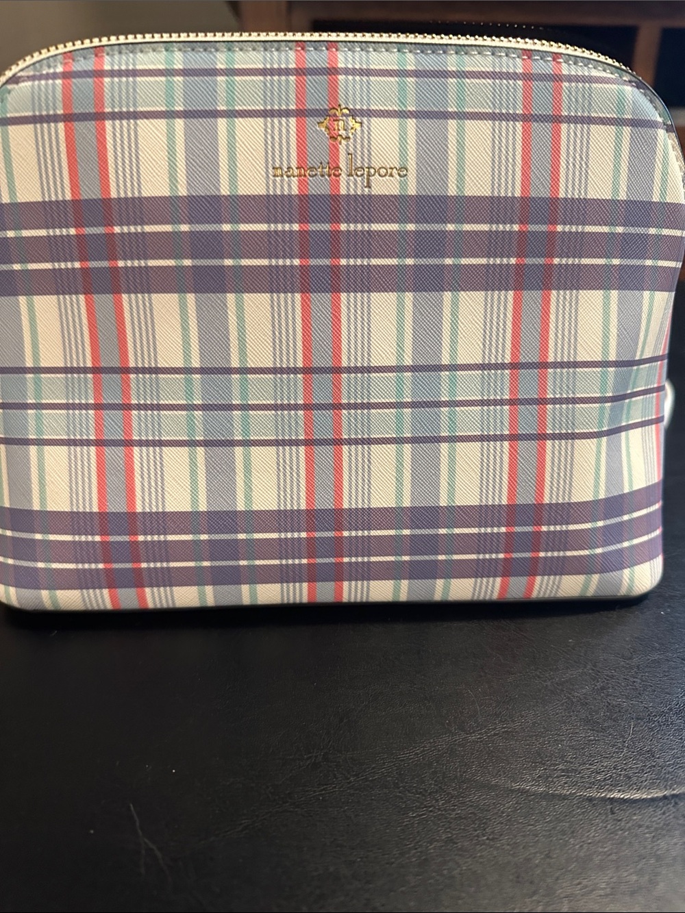 Nanette Lepore Plaid Crossbody Pouch - Navy, Red, Green, Cream
